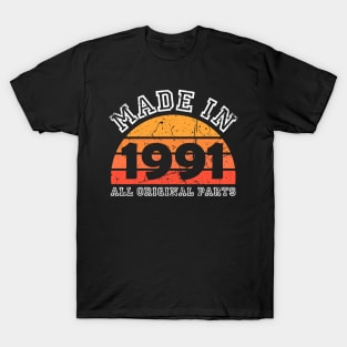 Made 1991 Original Parts 30th Birthday T-Shirt